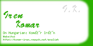 iren komar business card